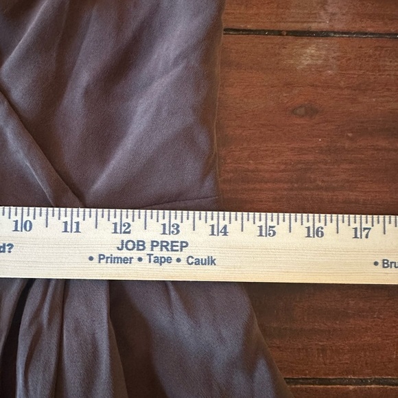 J.Crew 100% Silk Chocolate Brown Midi Dress Size 8 Spaghetti Strap VNeck A-Line - Picture 7 of 8